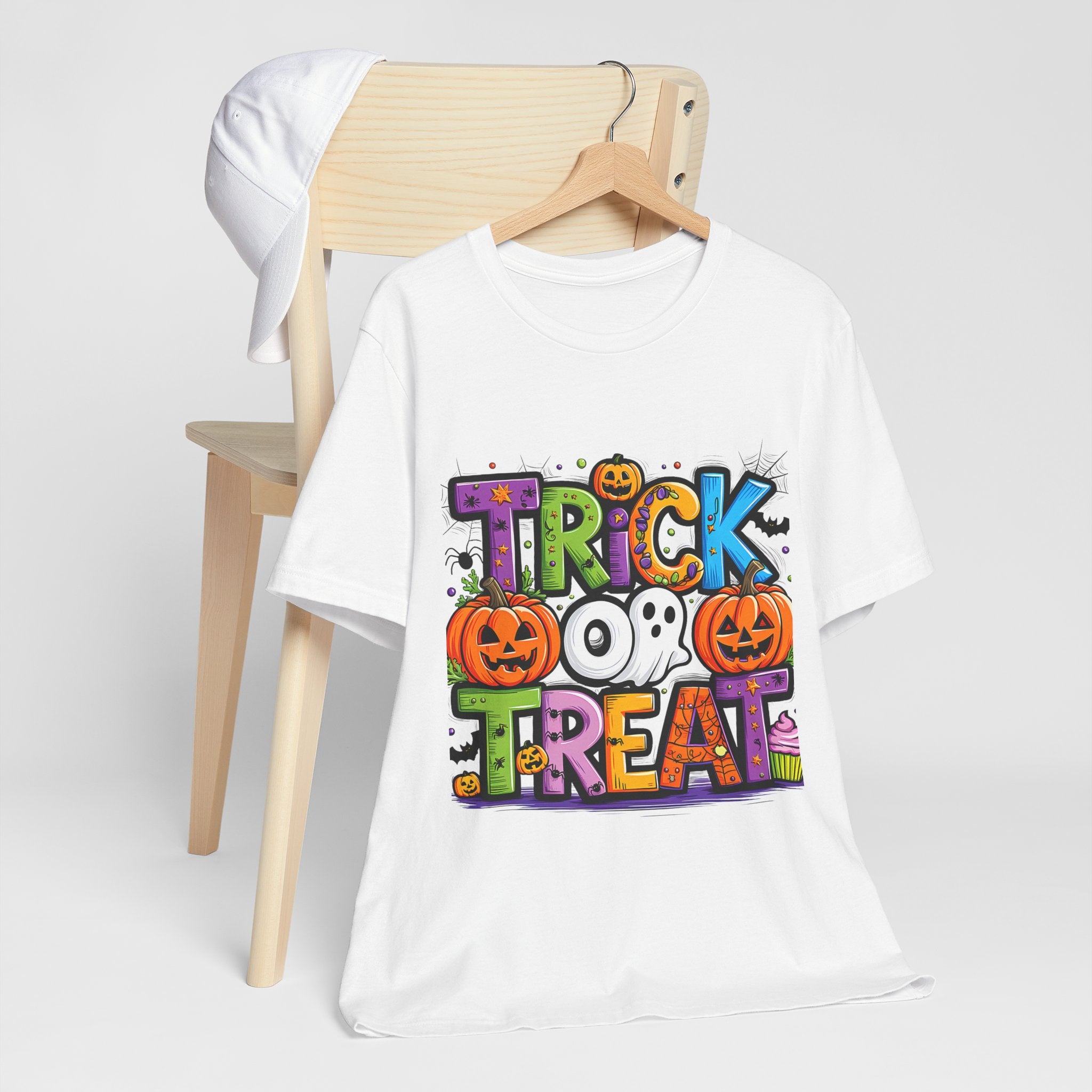 Halloween Trick or Treat T-Shirt | Unisex Short Sleeve Tee, Spooky Graphic Tee, Halloween Costume, Fall Festival Shirt, Kids & Adults