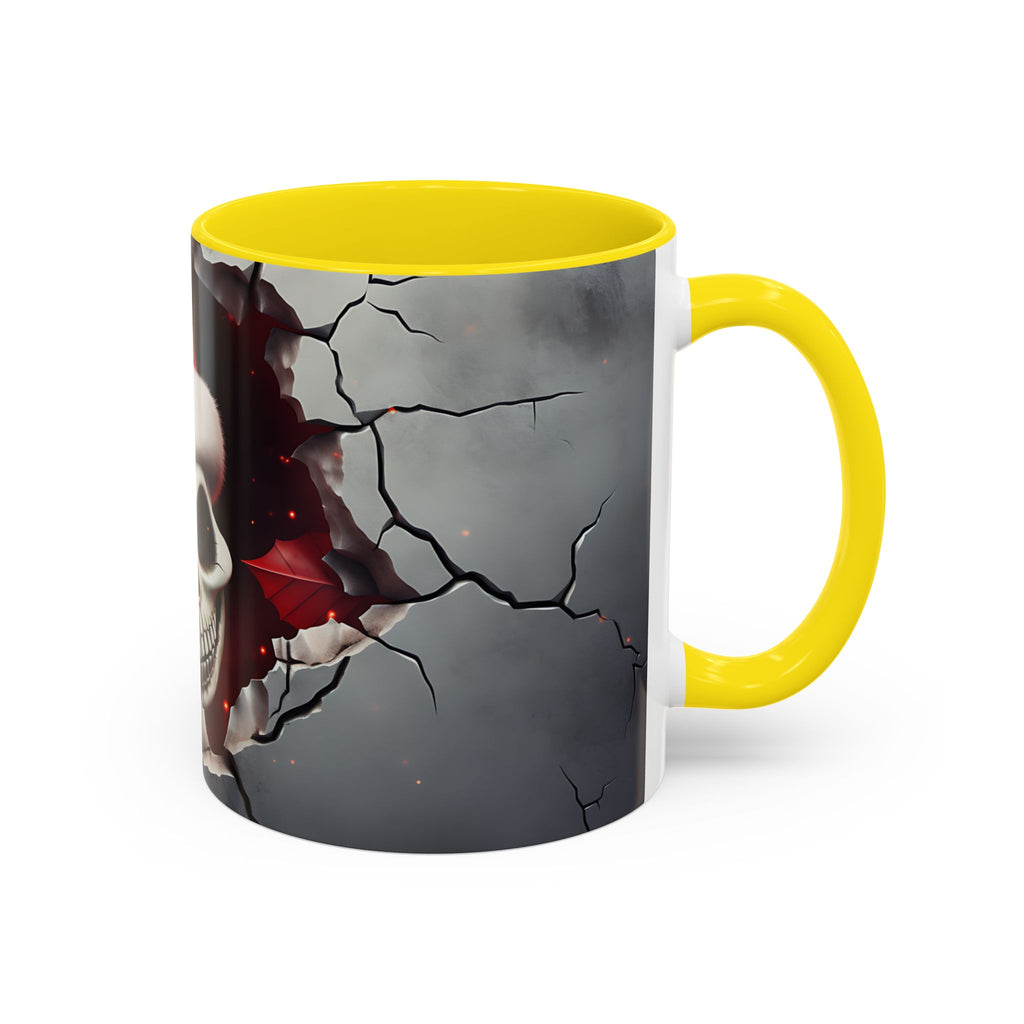 Skull Santa Accent Coffee Mug - Unique Holiday Gift, Halloween Decor, Gothic Style, Skull Lover Mug, Fun Coffee Cups