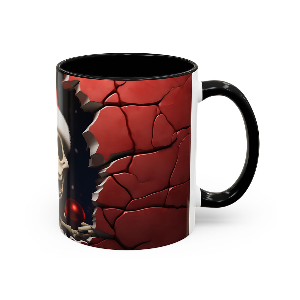 Holiday Skeleton Coffee Mug - Festive Skull Design, Unique Gift for Halloween, Christmas, Coffee Lovers, Drinkware