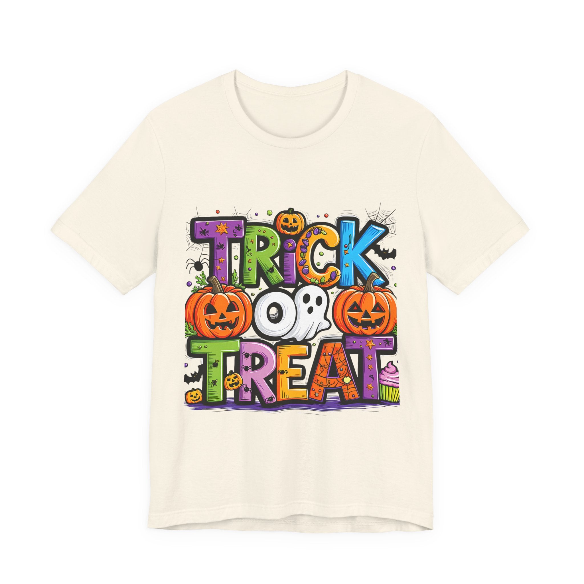 Halloween Trick or Treat T-Shirt | Unisex Short Sleeve Tee, Spooky Graphic Tee, Halloween Costume, Fall Festival Shirt, Kids & Adults