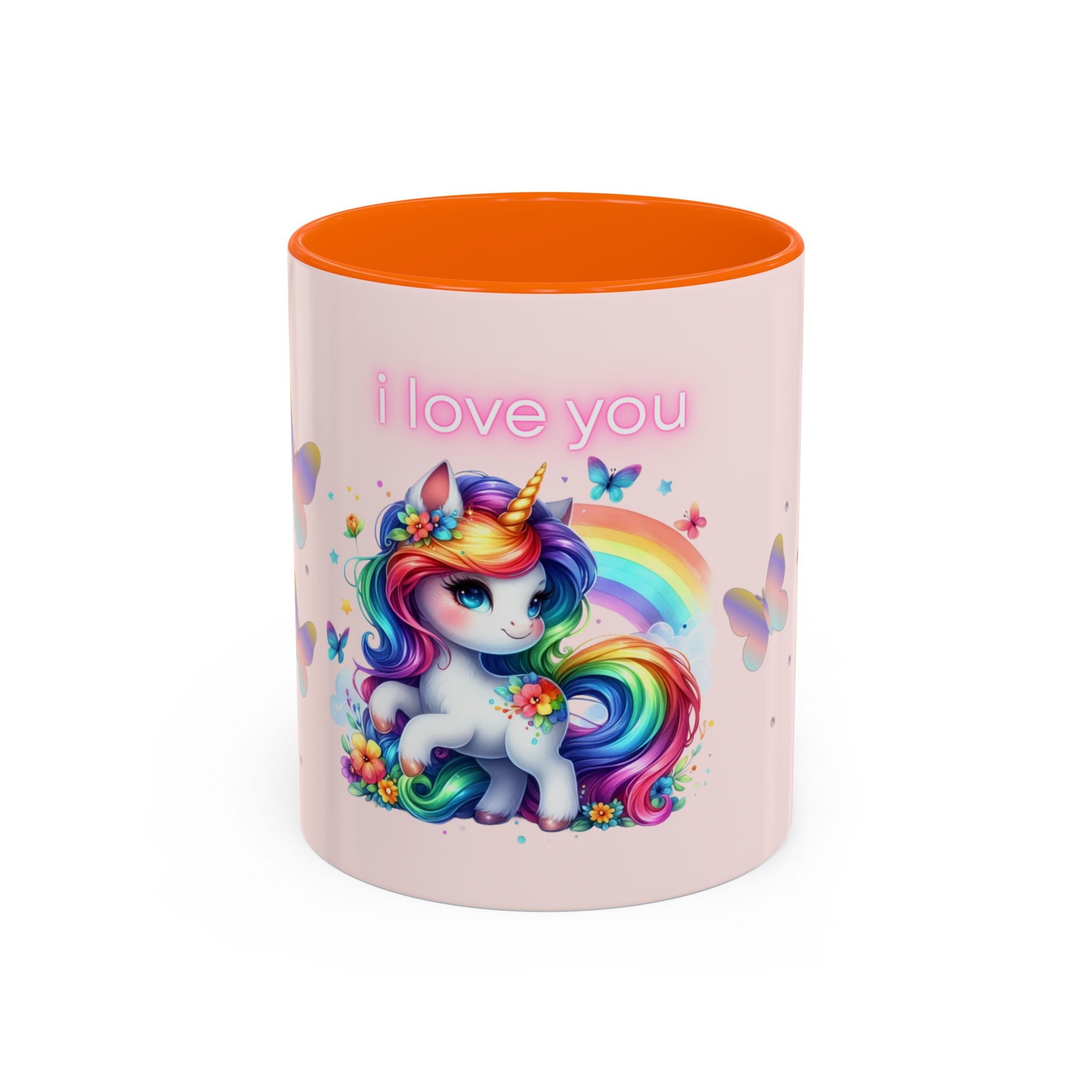 Whimsical Unicorn Coffee Mug - I Love You, Cute Gift, Rainbow Lover, Fun Beverage Cup, Cheerful Drinkware