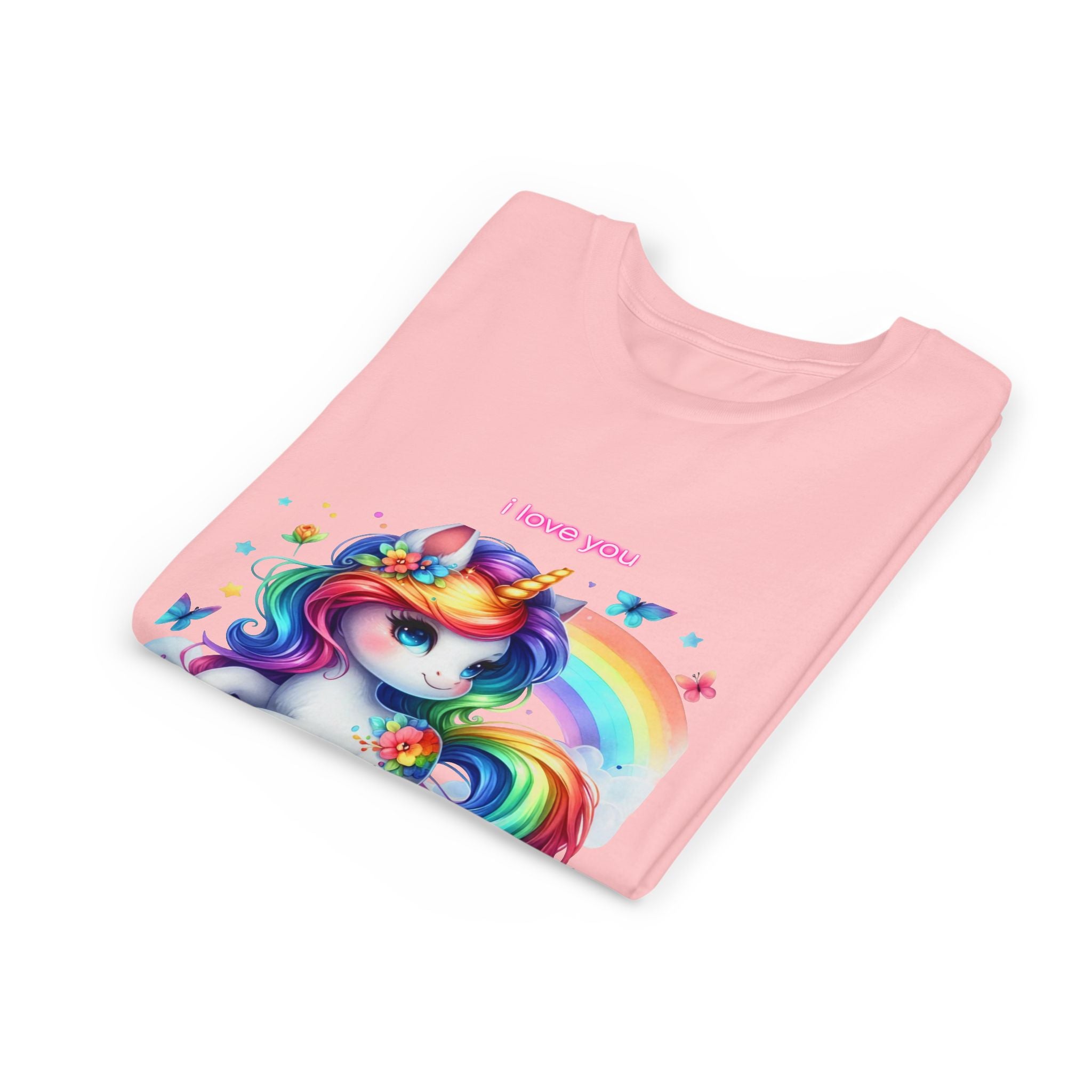 Rainbow Unicorn Youth Tee - Cute Shirt for Kids, Birthday Gift, Girls Unicorn Clothing, Playful Summer T-Shirt, Magical Gift Idea