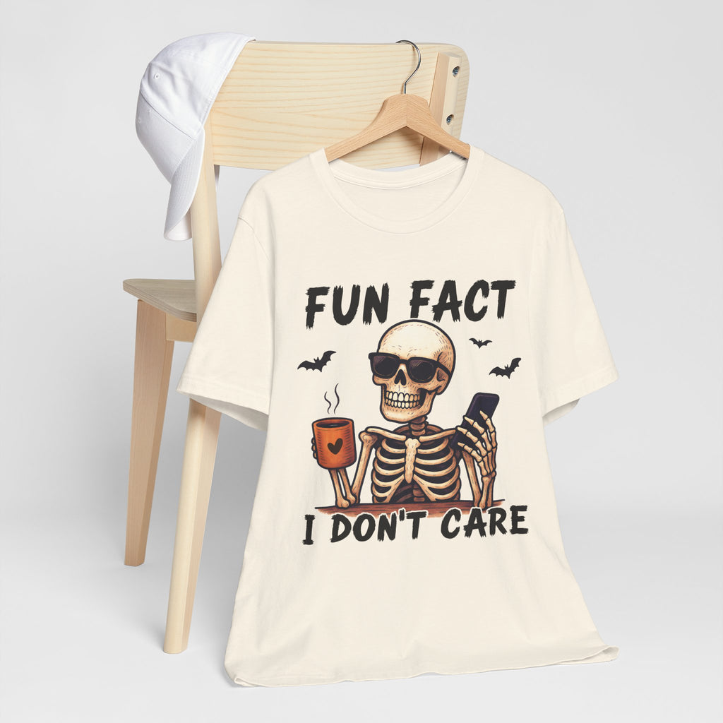 Funny Skeleton Tee, Halloween Shirt, Unisex Humor Tee, Casual Graphic Tee, Gift for Friends