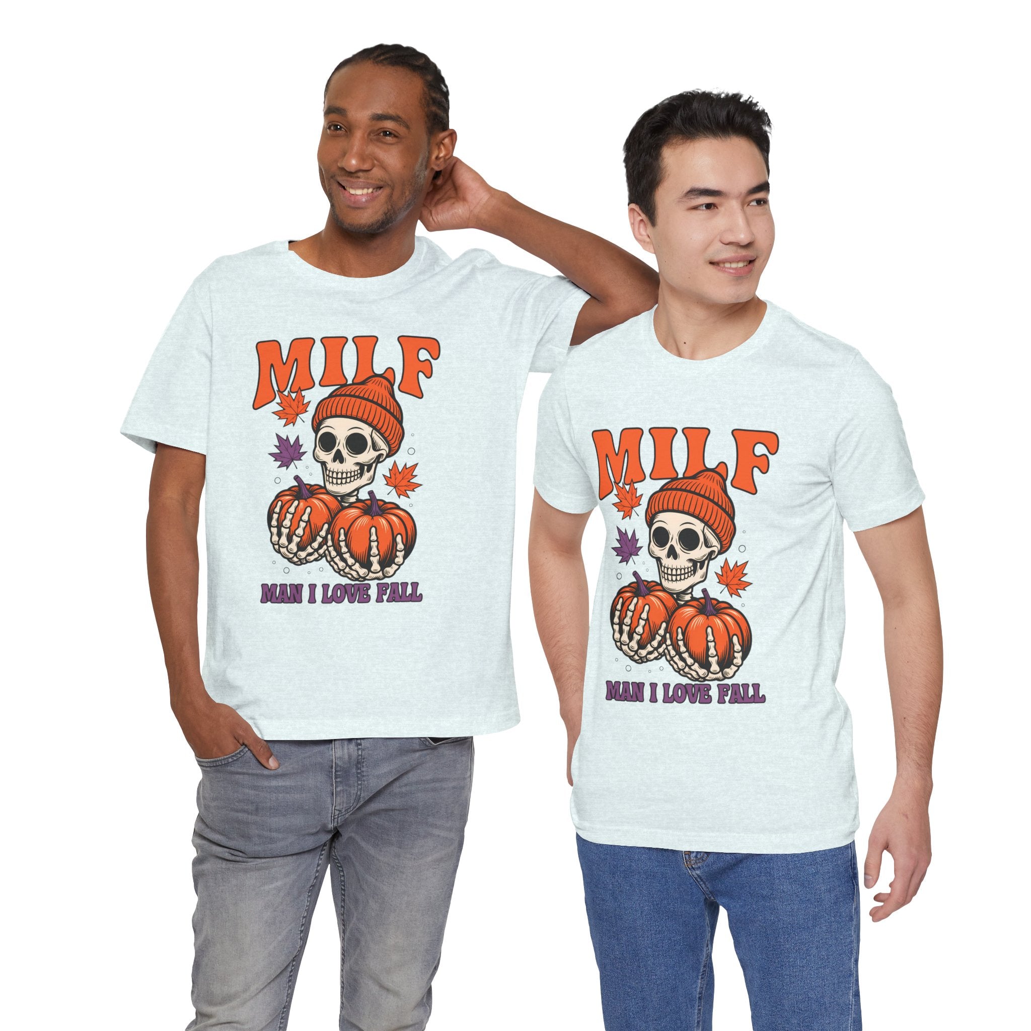 Fall Vibes Skeleton Tee - Halloween Fashion, Unisex Shirt, Fall Apparel, MILF Shirt, Halloween Costume Top