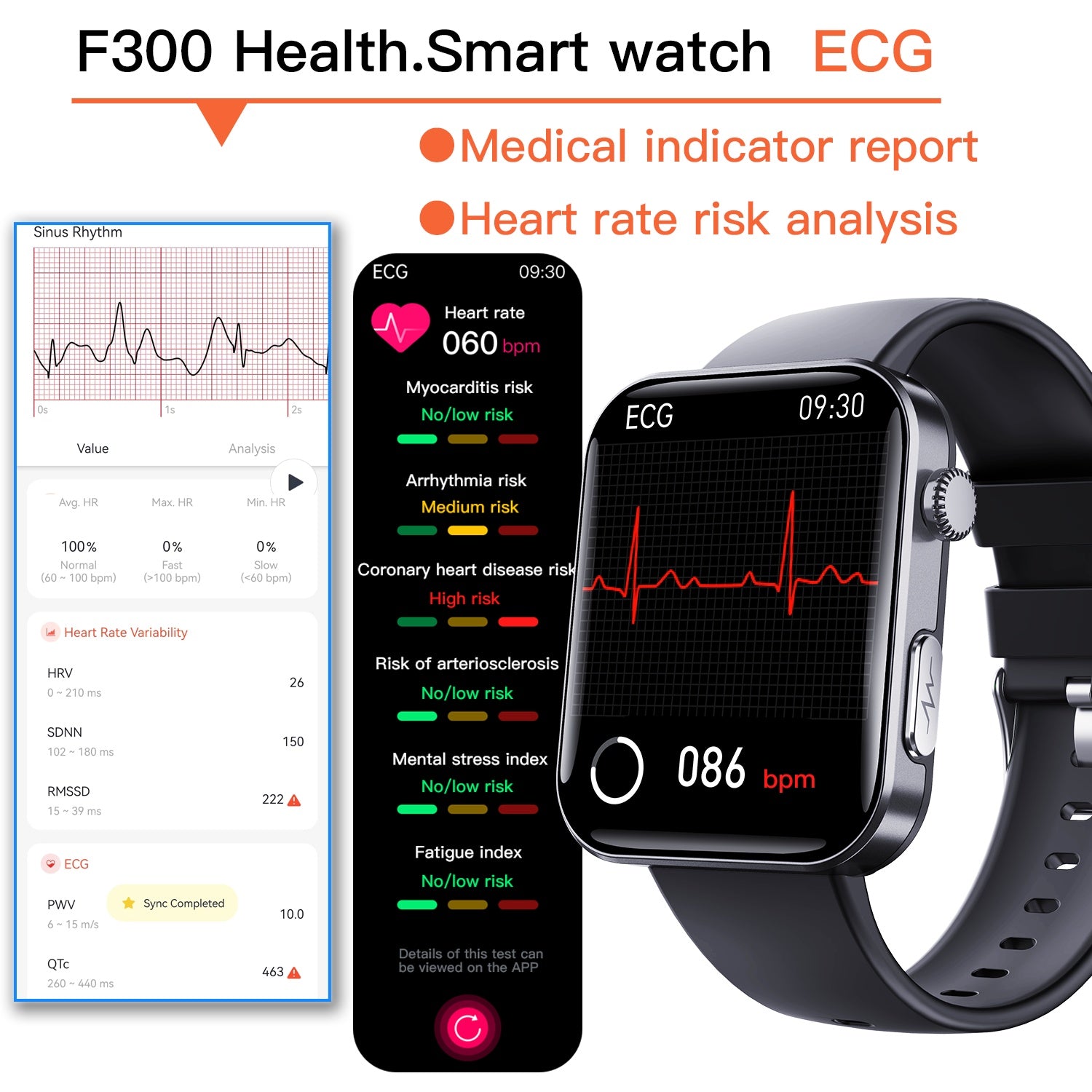 2025 Smart Watch Health Tracker 2.1in Fitness Tracker