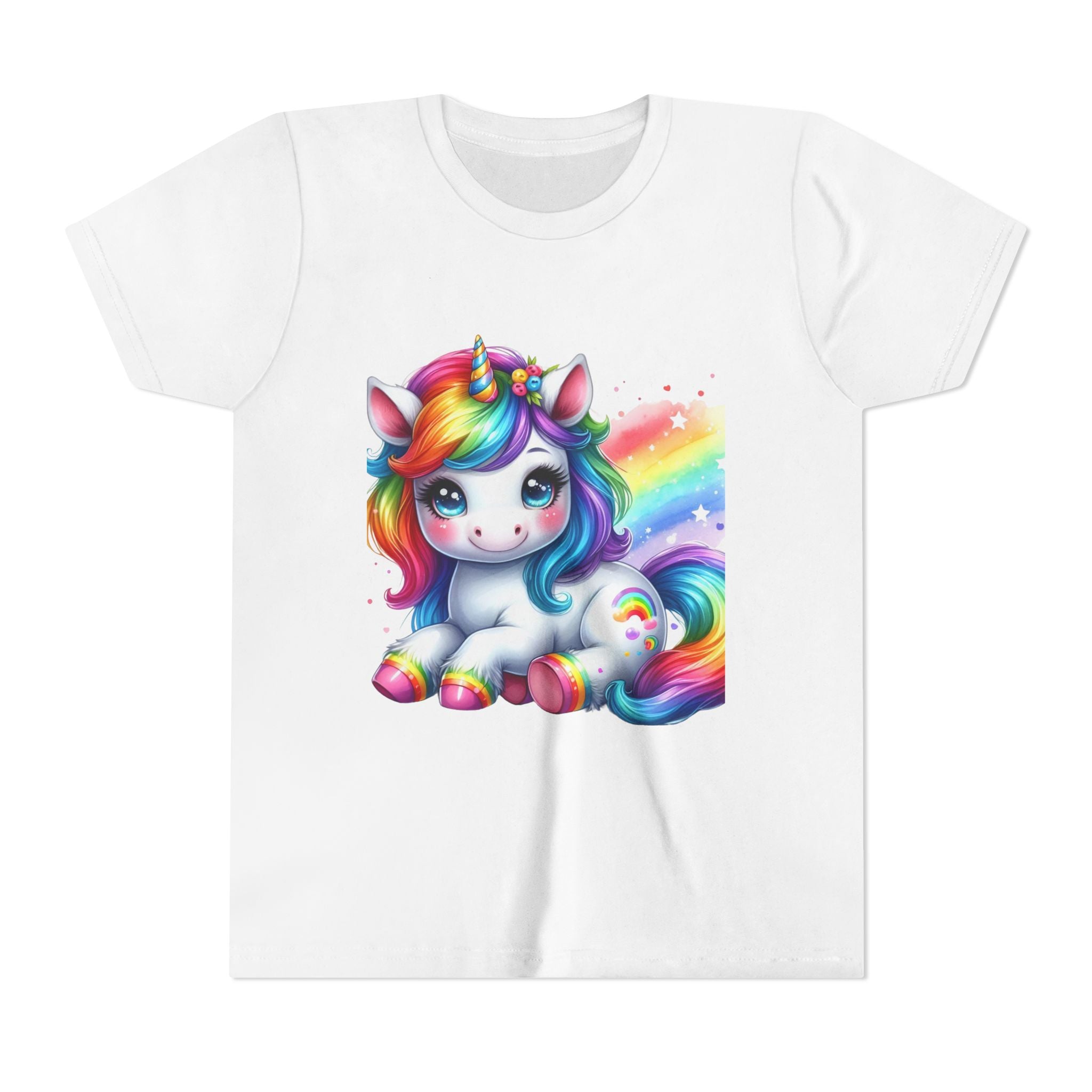 Colorful Unicorn Youth Tee, Whimsical Rainbow Shirt for Kids, Party Gift, Unicorn Lover Apparel, Summer Fun T-Shirt