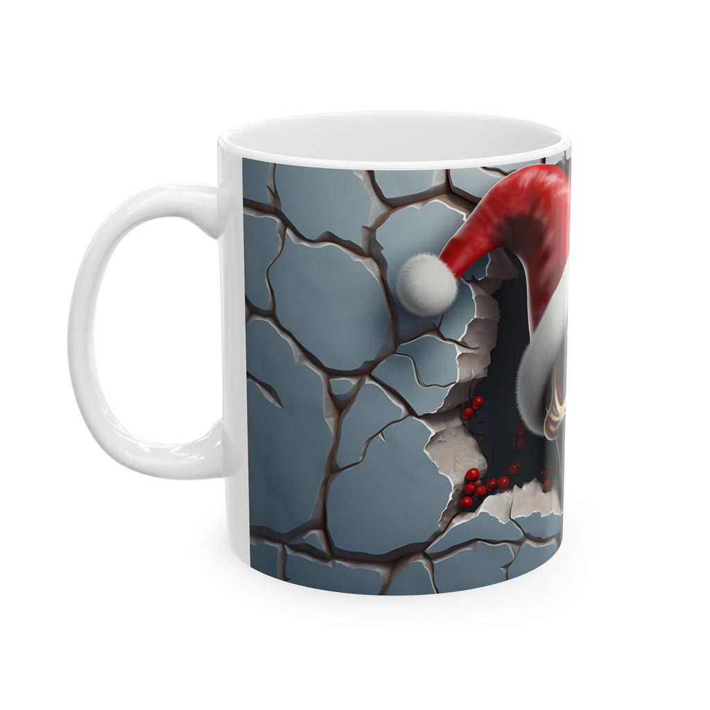 Skull Christmas Ceramic Mug | Unique Holiday Gifts, Halloween Decor, Skull Enthusiasts, Xmas Gift Idea, Trendy Coffee Cup