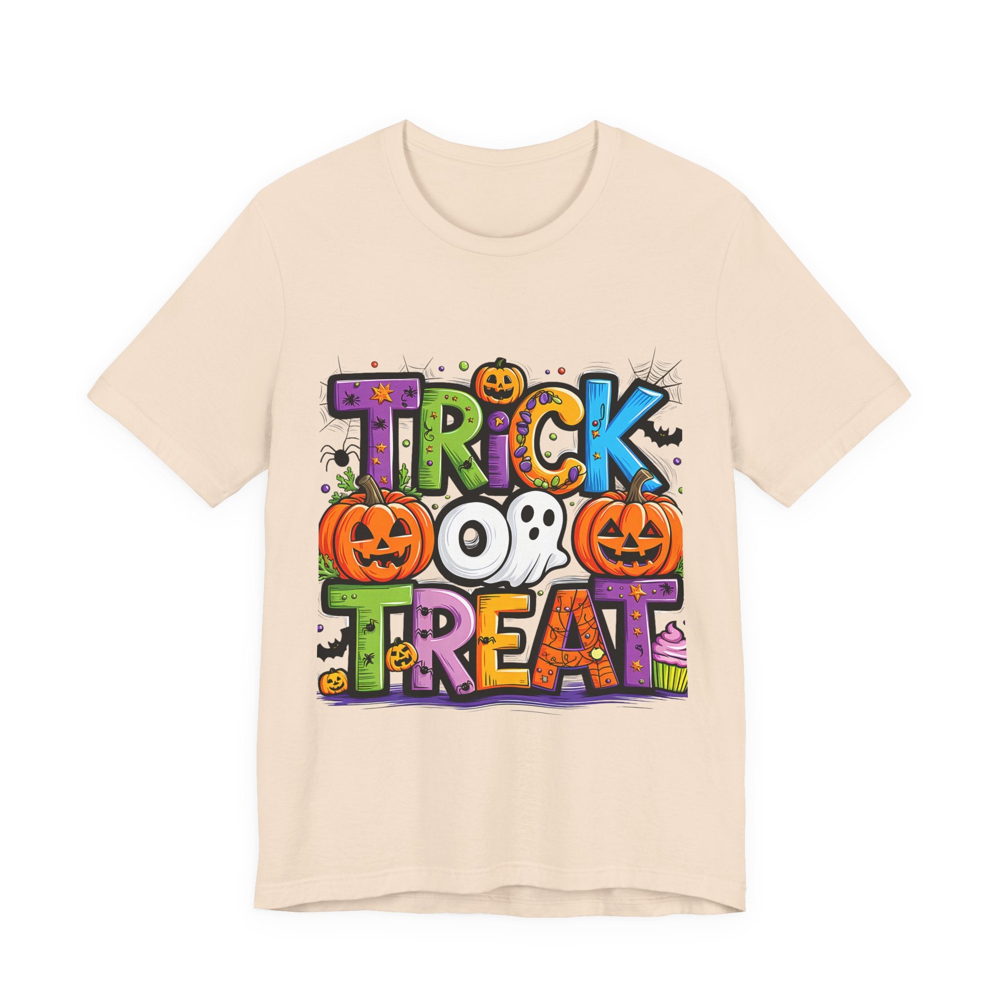 Halloween Trick or Treat T-Shirt | Unisex Short Sleeve Tee, Spooky Graphic Tee, Halloween Costume, Fall Festival Shirt, Kids & Adults