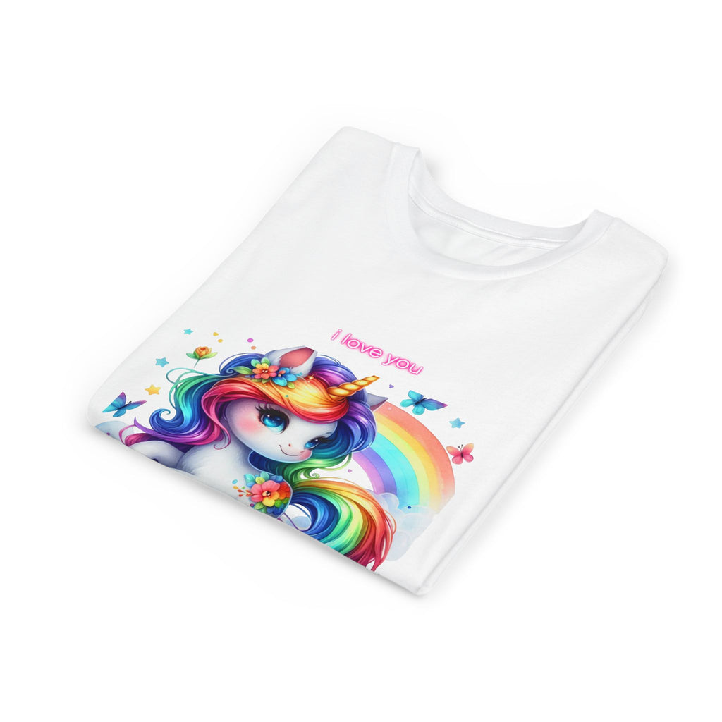 Rainbow Unicorn Youth Tee - Cute Shirt for Kids, Birthday Gift, Girls Unicorn Clothing, Playful Summer T-Shirt, Magical Gift Idea