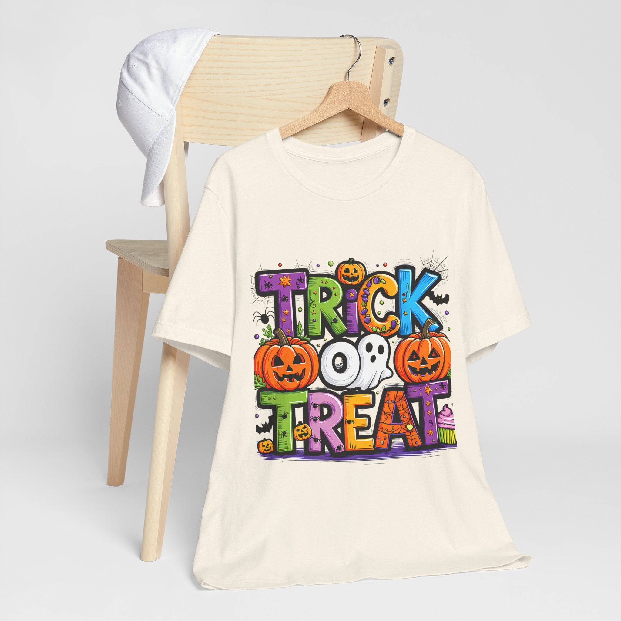 Halloween Trick or Treat T-Shirt | Unisex Short Sleeve Tee, Spooky Graphic Tee, Halloween Costume, Fall Festival Shirt, Kids & Adults