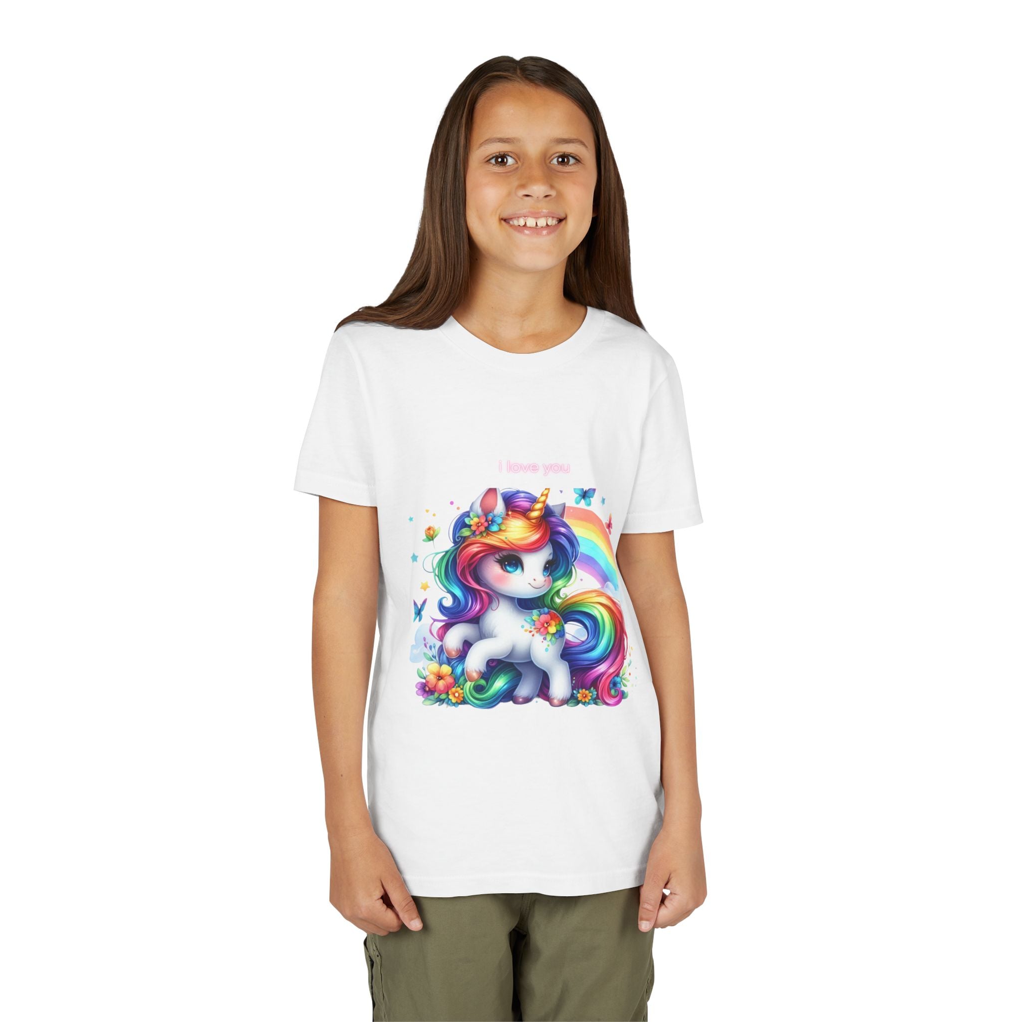 Rainbow Unicorn Youth Tee - Cute Shirt for Kids, Birthday Gift, Girls Unicorn Clothing, Playful Summer T-Shirt, Magical Gift Idea