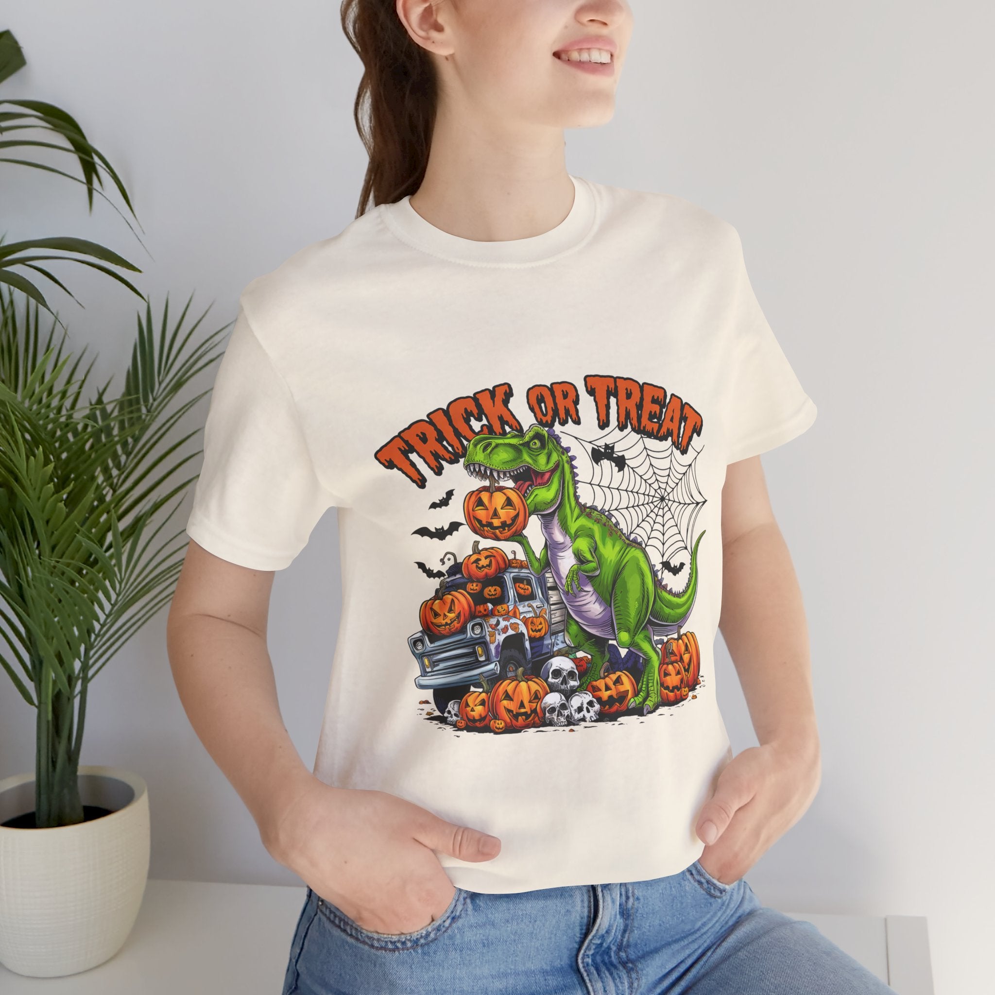 Halloween Dinosaur Trick or Treat T-Shirt, Cute Tee for Kids, Spooky Halloween Apparel, Trick or Treat Shirt, Shirt for Halloween [...]