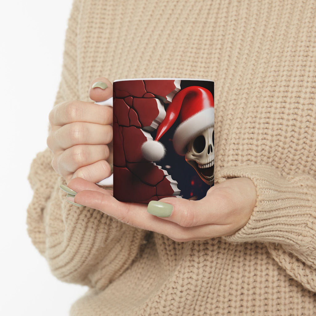 Festive Skeleton Mug - Perfect for Halloween, Christmas Cheer, Unique Gift, Holiday Decor, Coffee Lover's Favorite