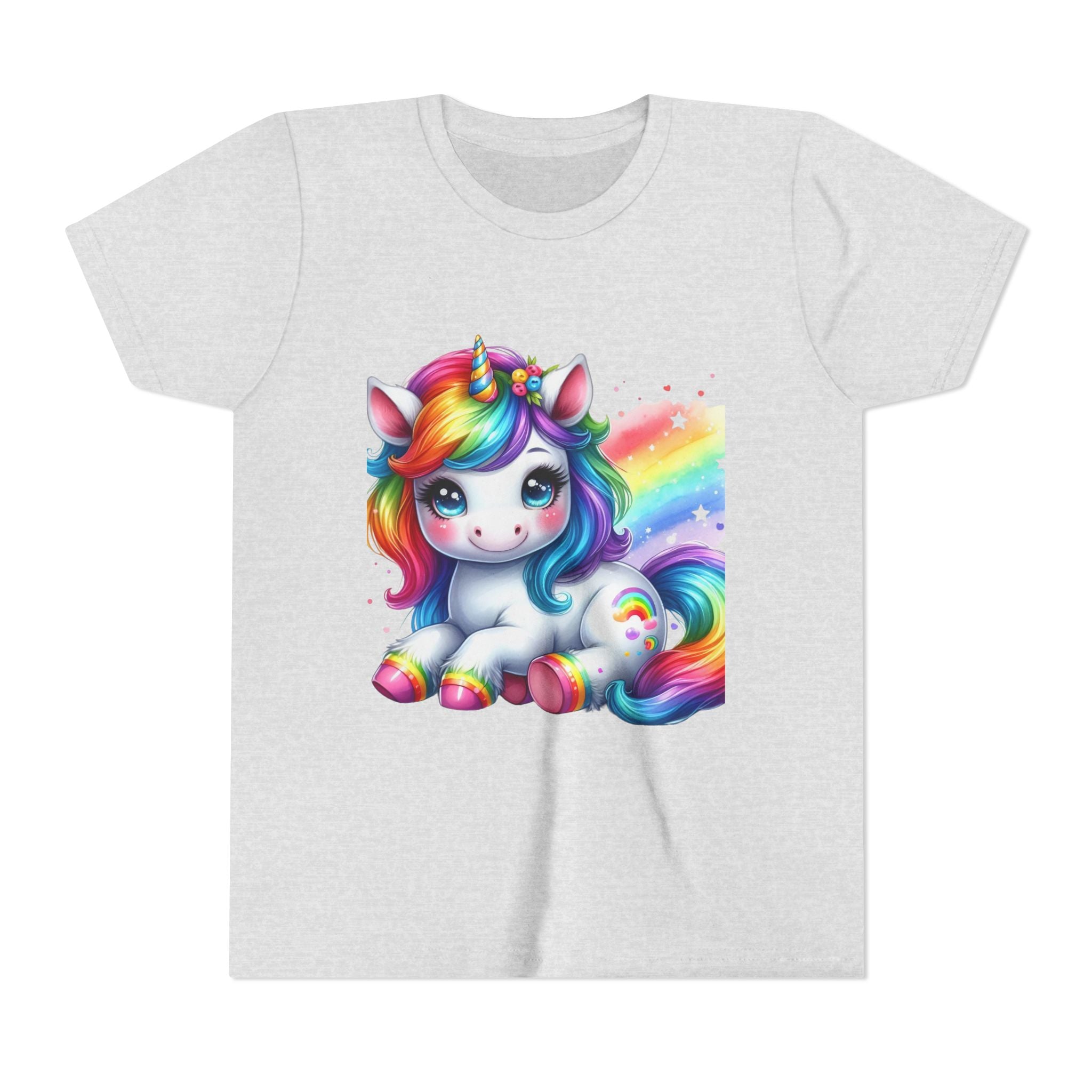 Colorful Unicorn Youth Tee, Whimsical Rainbow Shirt for Kids, Party Gift, Unicorn Lover Apparel, Summer Fun T-Shirt