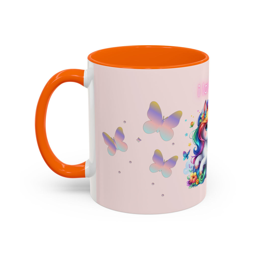 Whimsical Unicorn Coffee Mug - I Love You, Cute Gift, Rainbow Lover, Fun Beverage Cup, Cheerful Drinkware