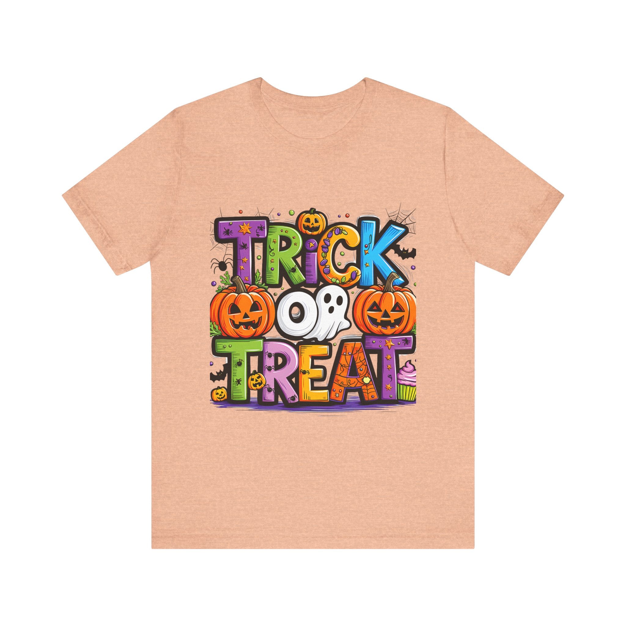 Halloween Trick or Treat T-Shirt | Unisex Short Sleeve Tee, Spooky Graphic Tee, Halloween Costume, Fall Festival Shirt, Kids & Adults