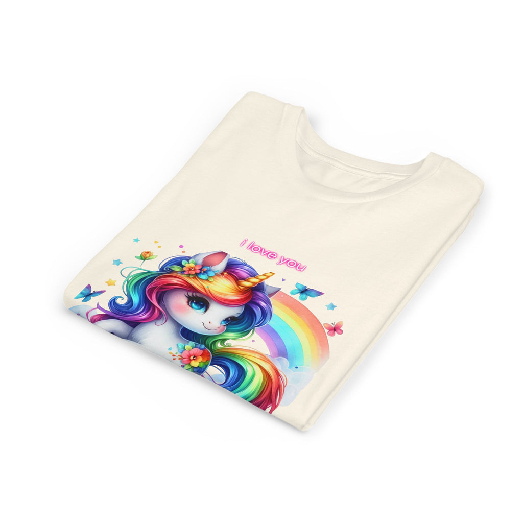 Rainbow Unicorn Youth Tee - Cute Shirt for Kids, Birthday Gift, Girls Unicorn Clothing, Playful Summer T-Shirt, Magical Gift Idea