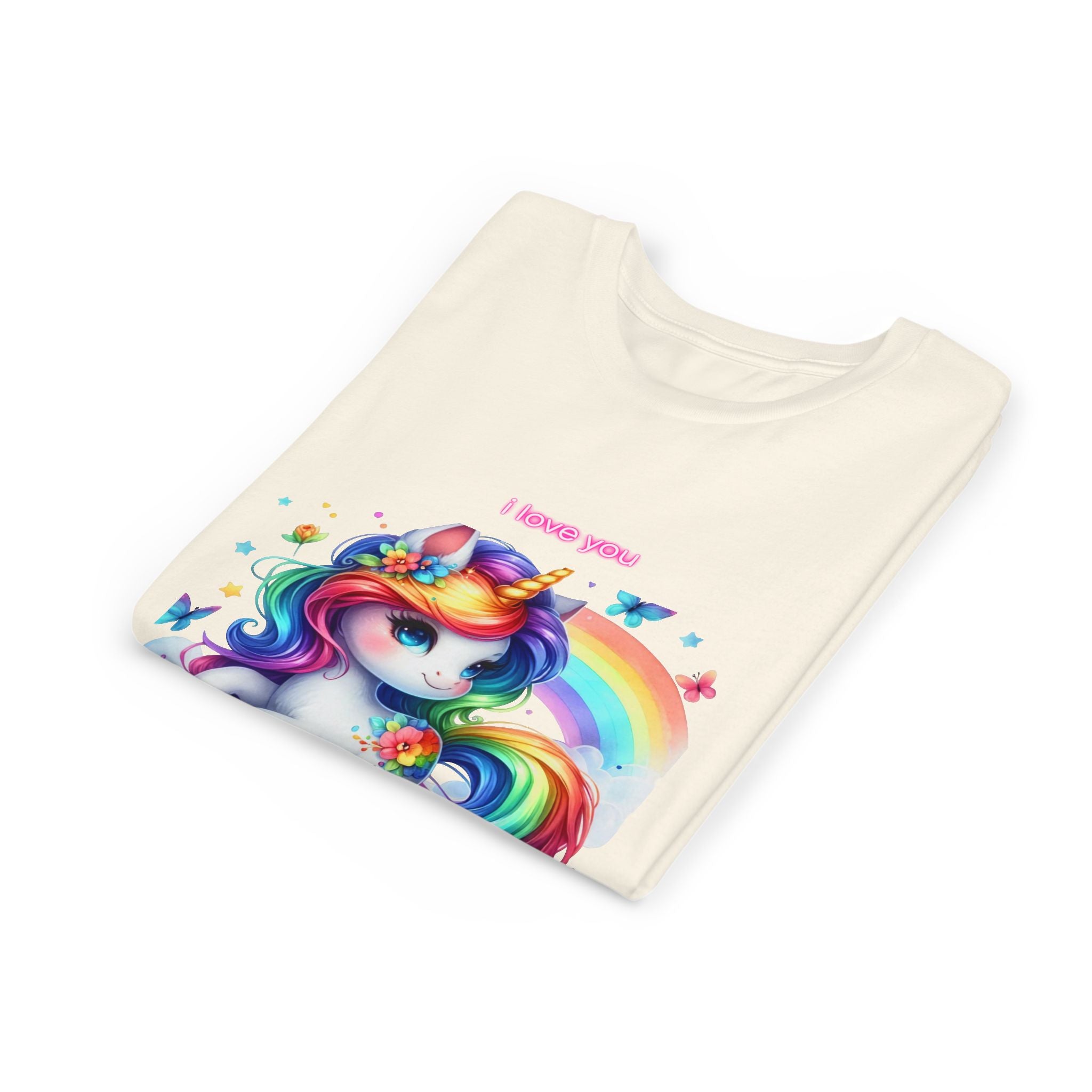 Rainbow Unicorn Youth Tee - Cute Shirt for Kids, Birthday Gift, Girls Unicorn Clothing, Playful Summer T-Shirt, Magical Gift Idea