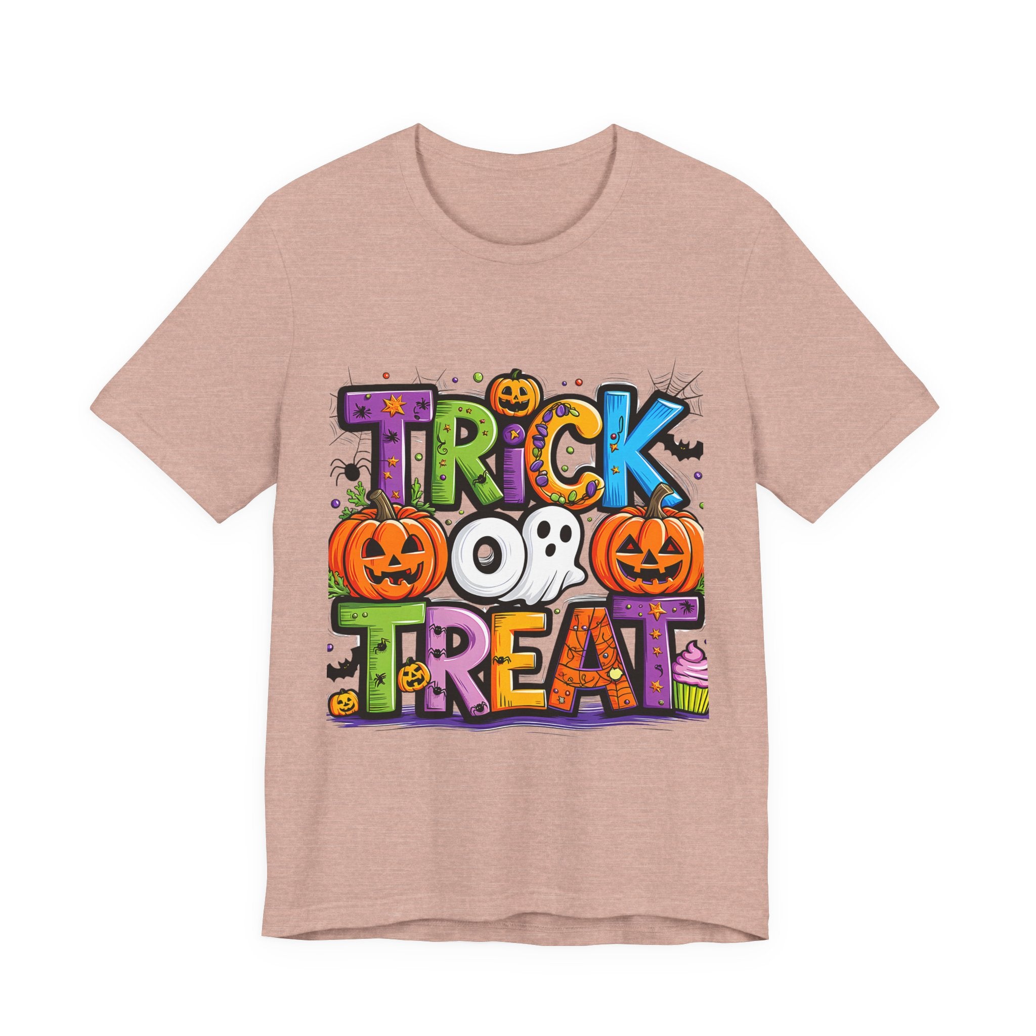 Halloween Trick or Treat T-Shirt | Unisex Short Sleeve Tee, Spooky Graphic Tee, Halloween Costume, Fall Festival Shirt, Kids & Adults