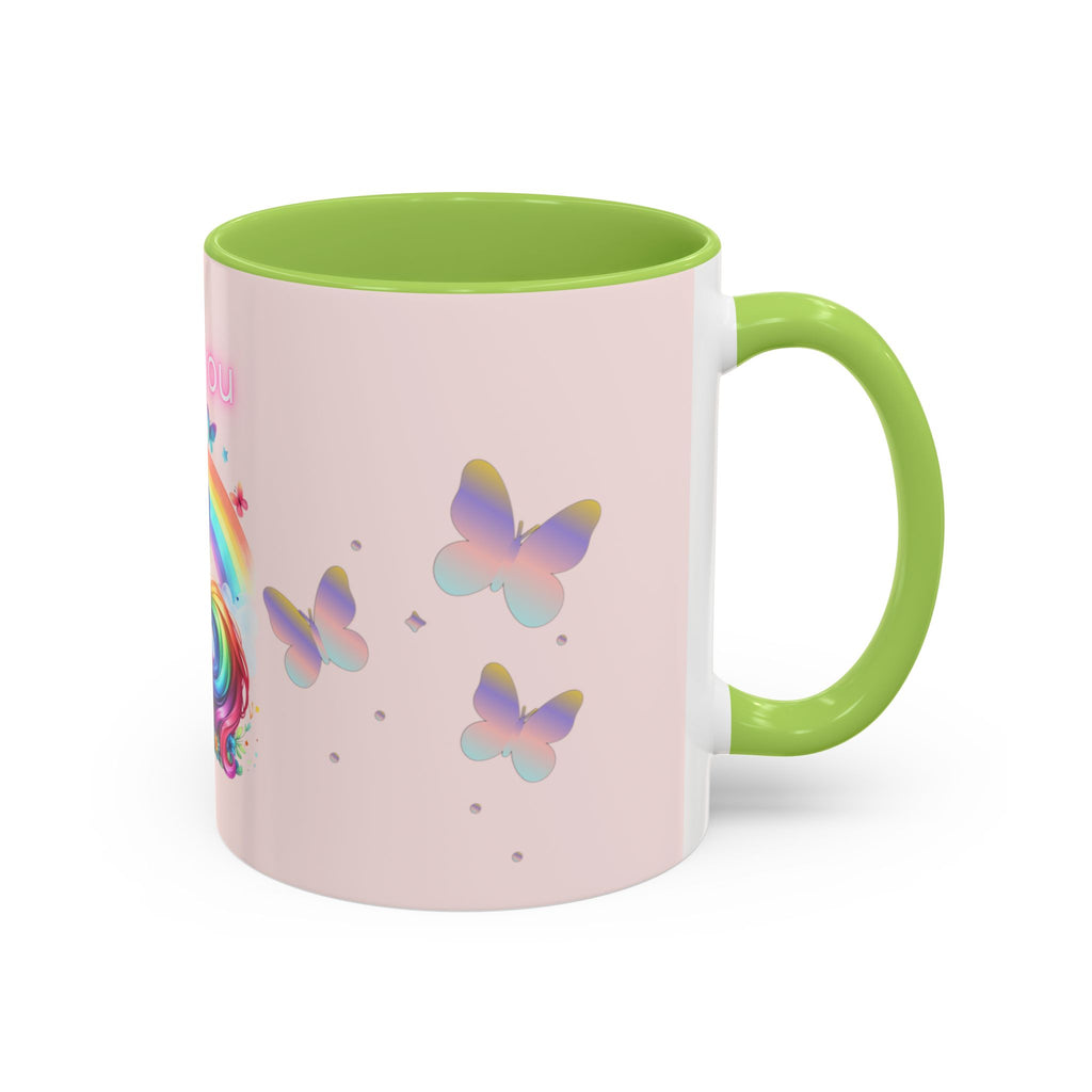 Whimsical Unicorn Coffee Mug - I Love You, Cute Gift, Rainbow Lover, Fun Beverage Cup, Cheerful Drinkware