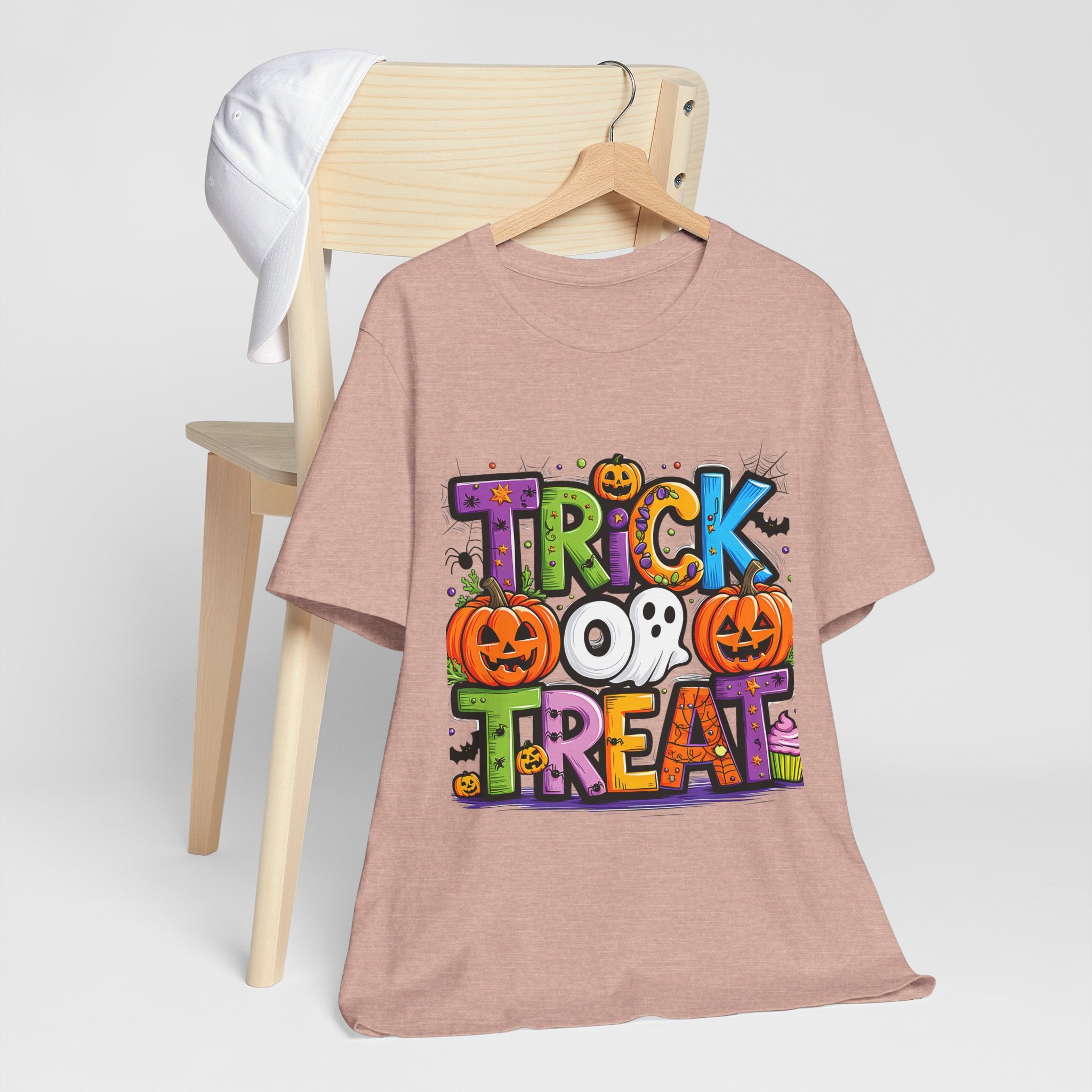 Halloween Trick or Treat T-Shirt | Unisex Short Sleeve Tee, Spooky Graphic Tee, Halloween Costume, Fall Festival Shirt, Kids & Adults