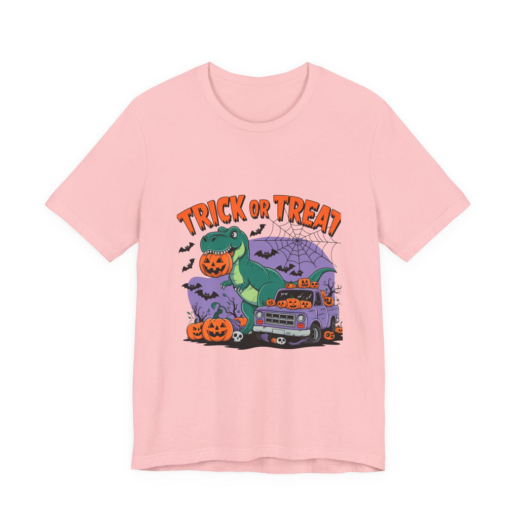 Halloween Dino Tee, Unisex T-Shirt, Trick or Treat Shirt, Fun Halloween Costume, Kids & Adults Halloween Apparel