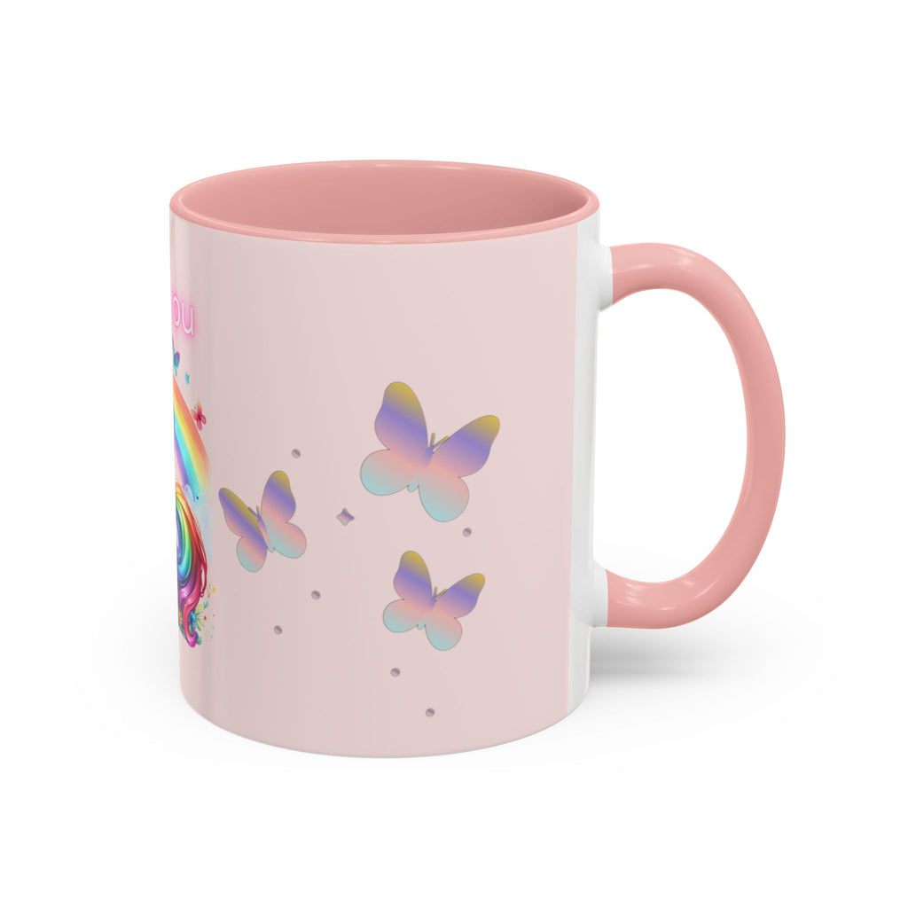 Whimsical Unicorn Coffee Mug - I Love You, Cute Gift, Rainbow Lover, Fun Beverage Cup, Cheerful Drinkware