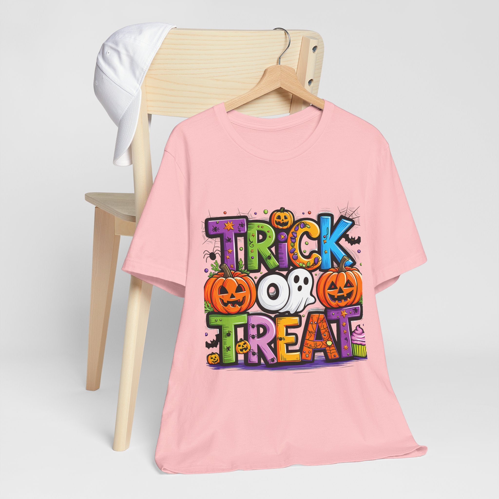 Halloween Trick or Treat T-Shirt | Unisex Short Sleeve Tee, Spooky Graphic Tee, Halloween Costume, Fall Festival Shirt, Kids & Adults