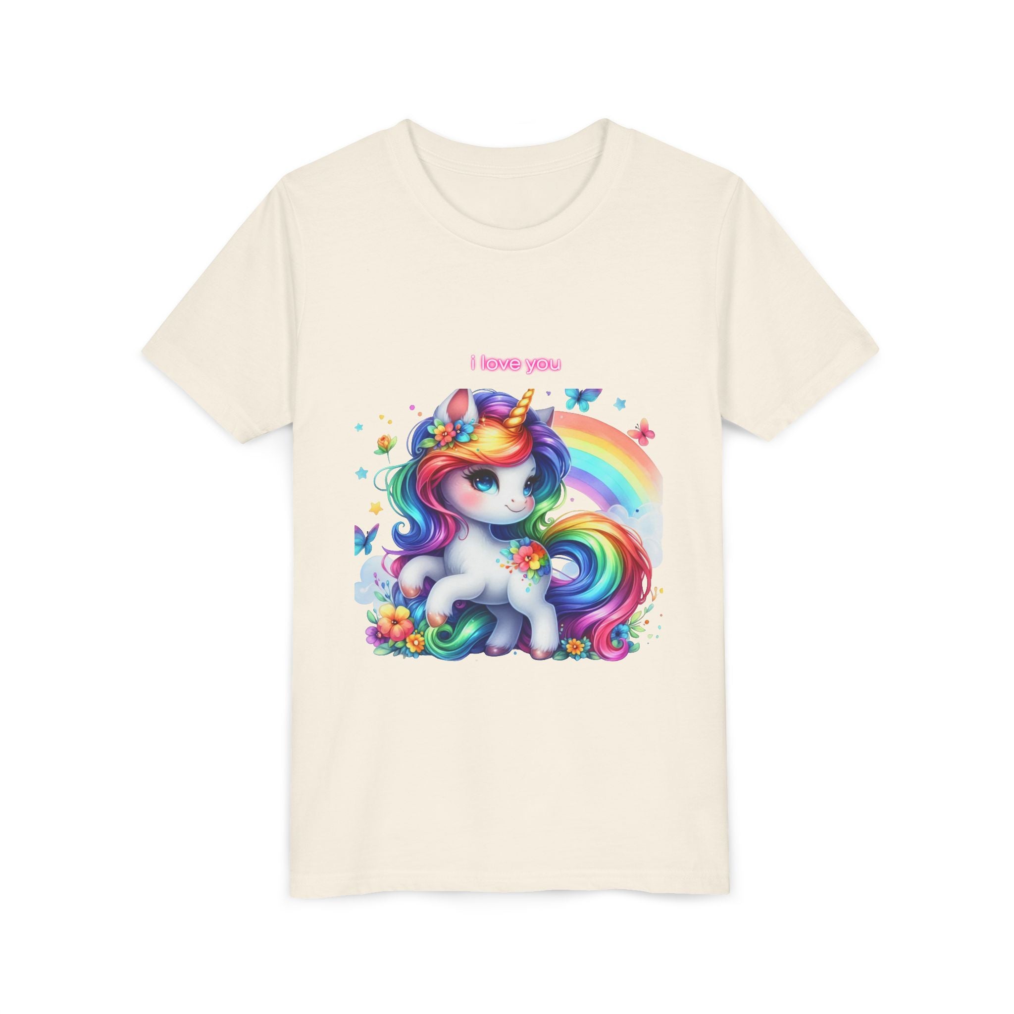 Rainbow Unicorn Youth Tee - Cute Shirt for Kids, Birthday Gift, Girls Unicorn Clothing, Playful Summer T-Shirt, Magical Gift Idea