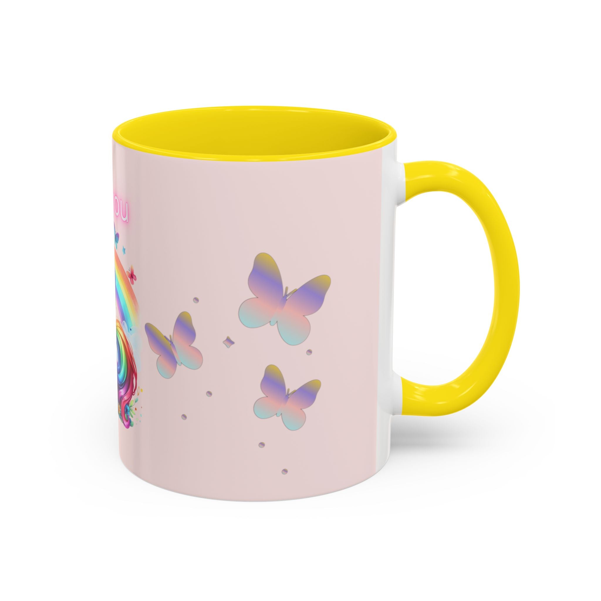 Whimsical Unicorn Coffee Mug - I Love You, Cute Gift, Rainbow Lover, Fun Beverage Cup, Cheerful Drinkware