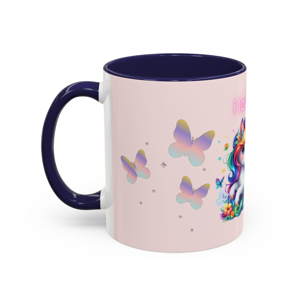 Whimsical Unicorn Coffee Mug - I Love You, Cute Gift, Rainbow Lover, Fun Beverage Cup, Cheerful Drinkware