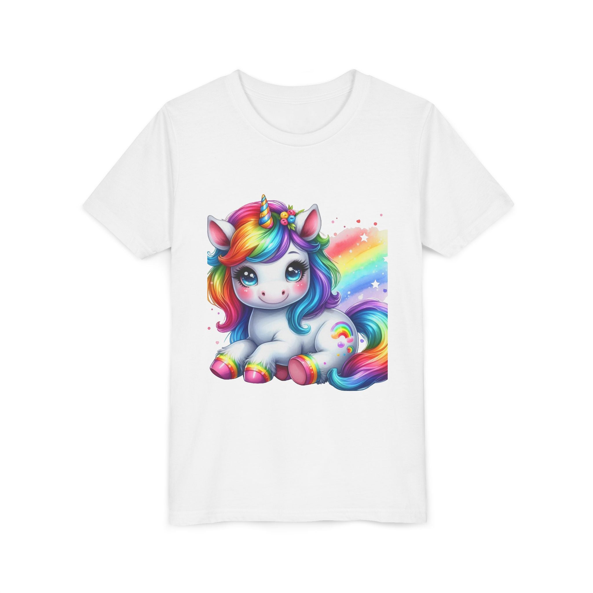 Colorful Unicorn Youth Tee, Whimsical Rainbow Shirt for Kids, Party Gift, Unicorn Lover Apparel, Summer Fun T-Shirt