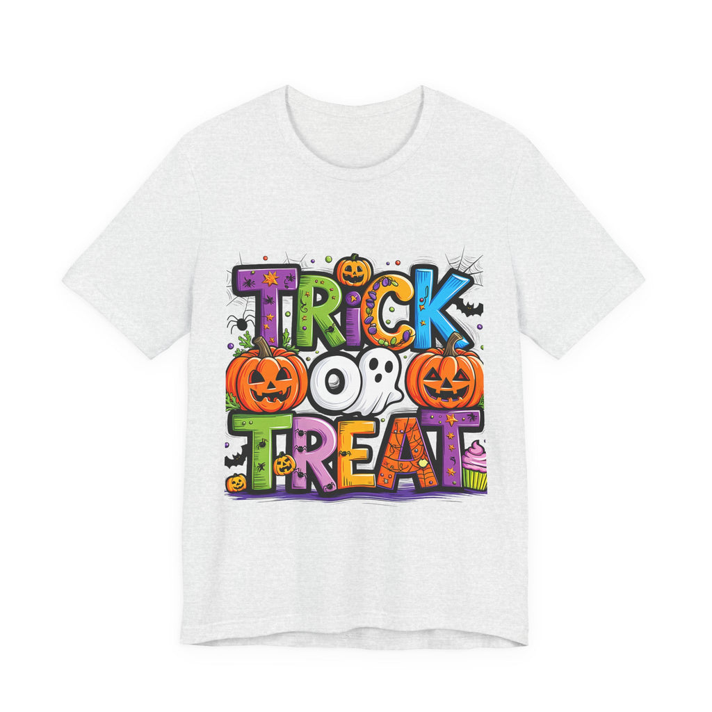 Halloween Trick or Treat T-Shirt | Unisex Short Sleeve Tee, Spooky Graphic Tee, Halloween Costume, Fall Festival Shirt, Kids & Adults