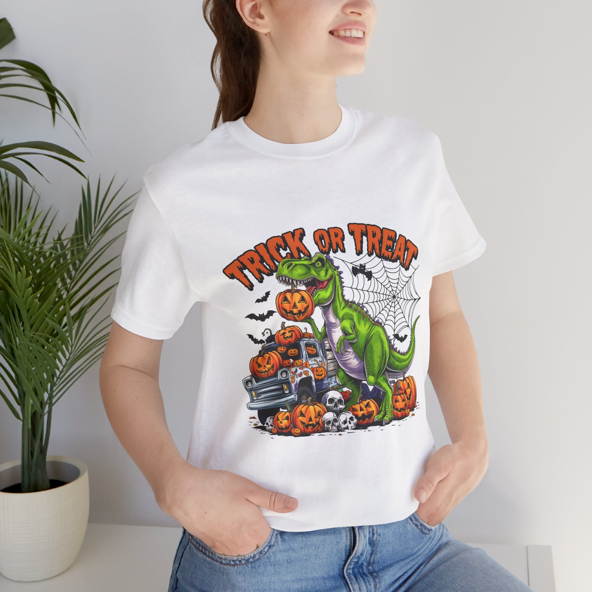 Halloween Dinosaur Trick or Treat T-Shirt, Cute Tee for Kids, Spooky Halloween Apparel, Trick or Treat Shirt, Shirt for Halloween [...]