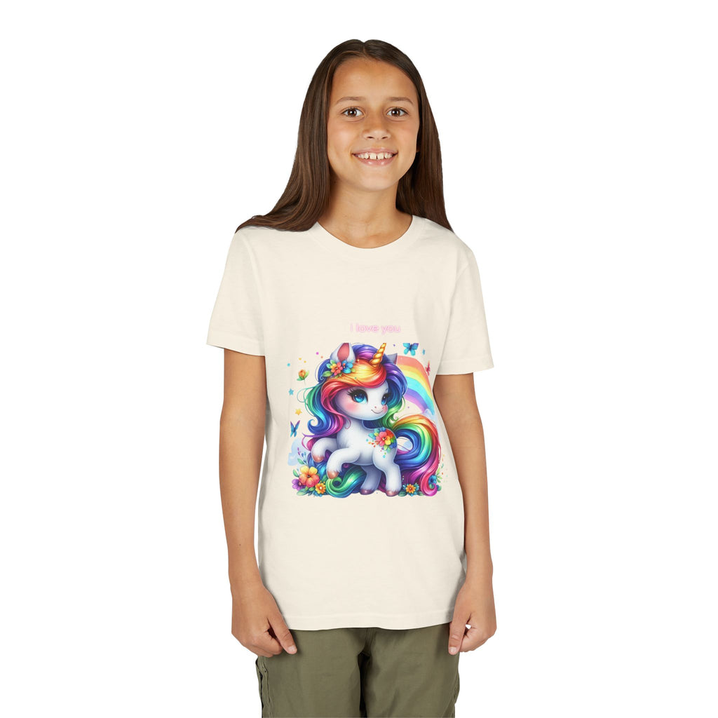 Rainbow Unicorn Youth Tee - Cute Shirt for Kids, Birthday Gift, Girls Unicorn Clothing, Playful Summer T-Shirt, Magical Gift Idea