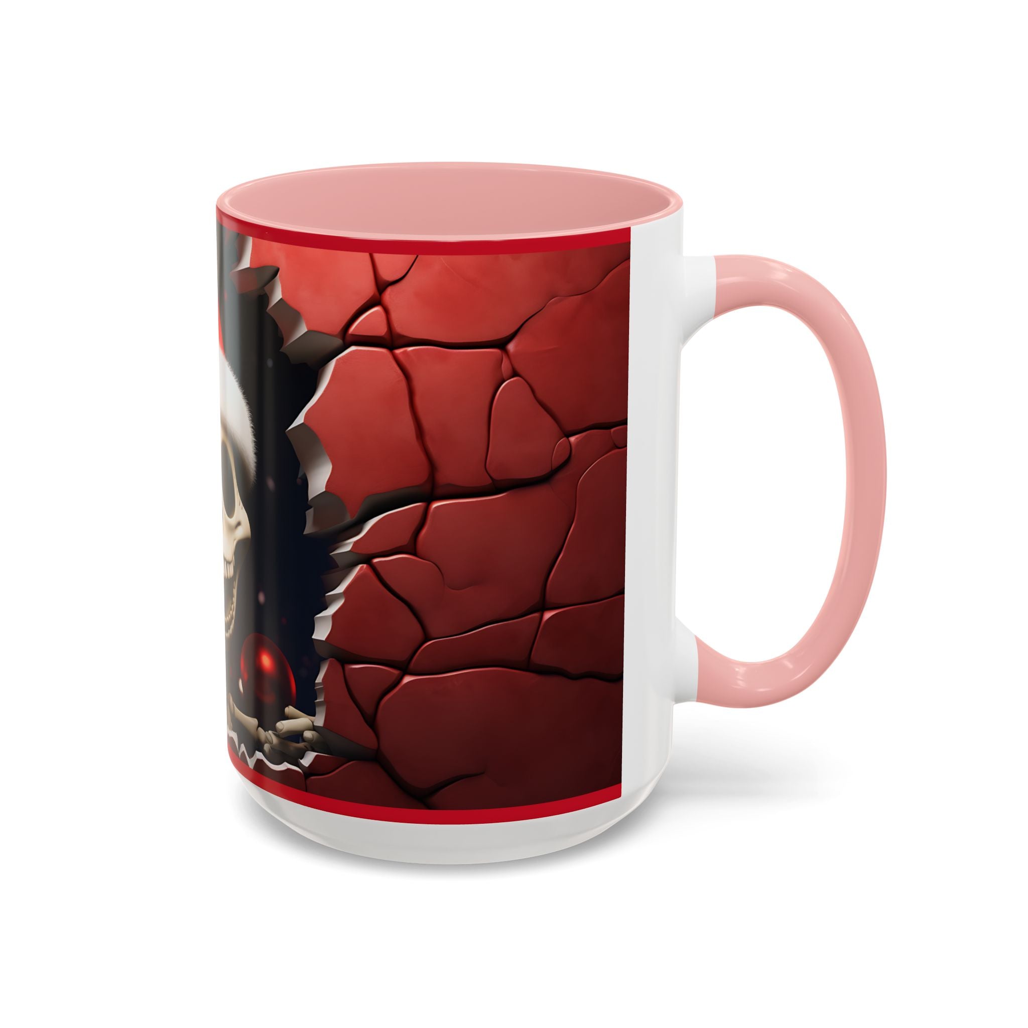 Holiday Skeleton Coffee Mug - Festive Skull Design, Unique Gift for Halloween, Christmas, Coffee Lovers, Drinkware