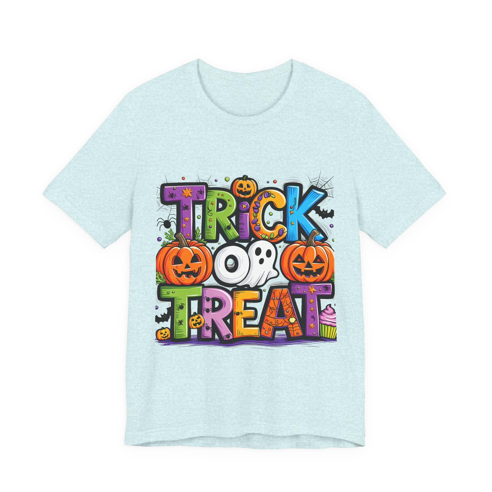 Halloween Trick or Treat T-Shirt | Unisex Short Sleeve Tee, Spooky Graphic Tee, Halloween Costume, Fall Festival Shirt, Kids & Adults