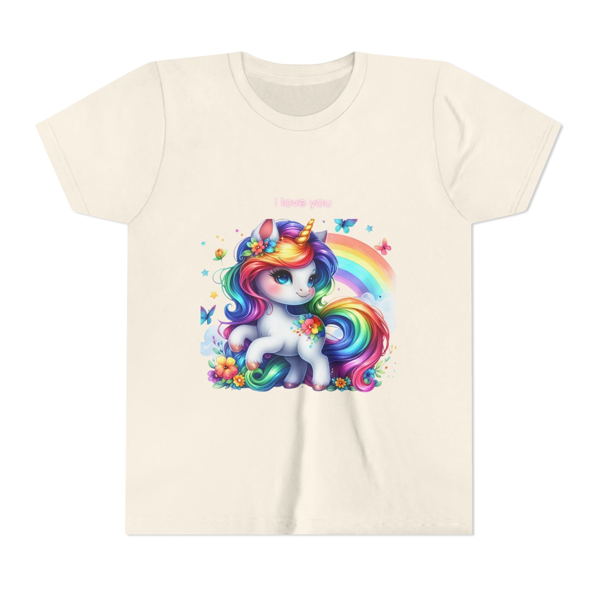 Rainbow Unicorn Youth Tee - Cute Shirt for Kids, Birthday Gift, Girls Unicorn Clothing, Playful Summer T-Shirt, Magical Gift Idea