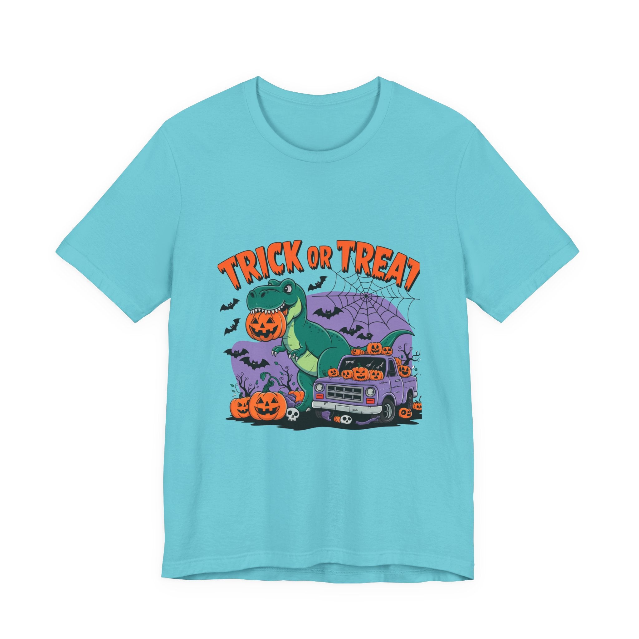 Halloween Dino Tee, Unisex T-Shirt, Trick or Treat Shirt, Fun Halloween Costume, Kids & Adults Halloween Apparel