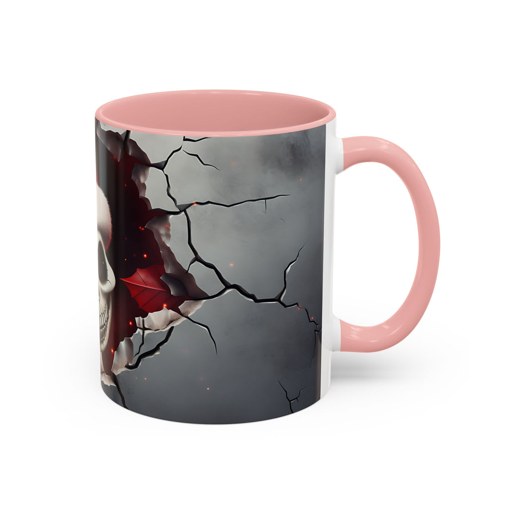 Skull Santa Accent Coffee Mug - Unique Holiday Gift, Halloween Decor, Gothic Style, Skull Lover Mug, Fun Coffee Cups