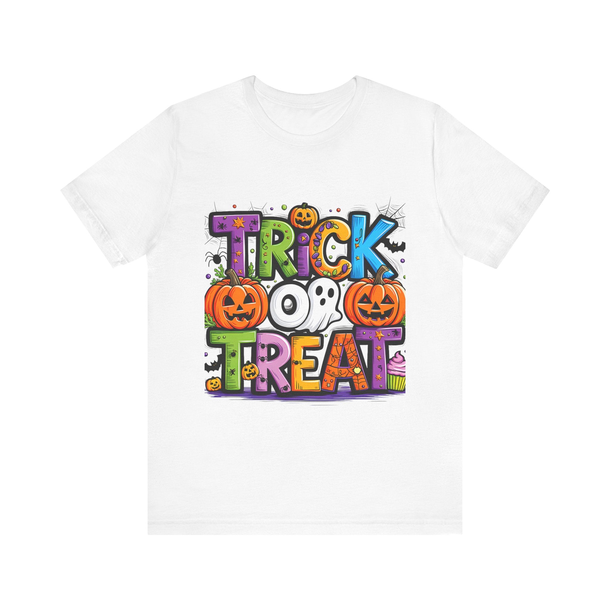 Halloween Trick or Treat T-Shirt | Unisex Short Sleeve Tee, Spooky Graphic Tee, Halloween Costume, Fall Festival Shirt, Kids & Adults
