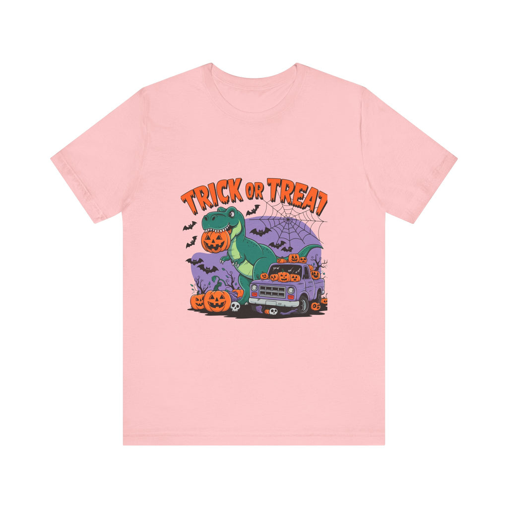 Halloween Dino Tee, Unisex T-Shirt, Trick or Treat Shirt, Fun Halloween Costume, Kids & Adults Halloween Apparel