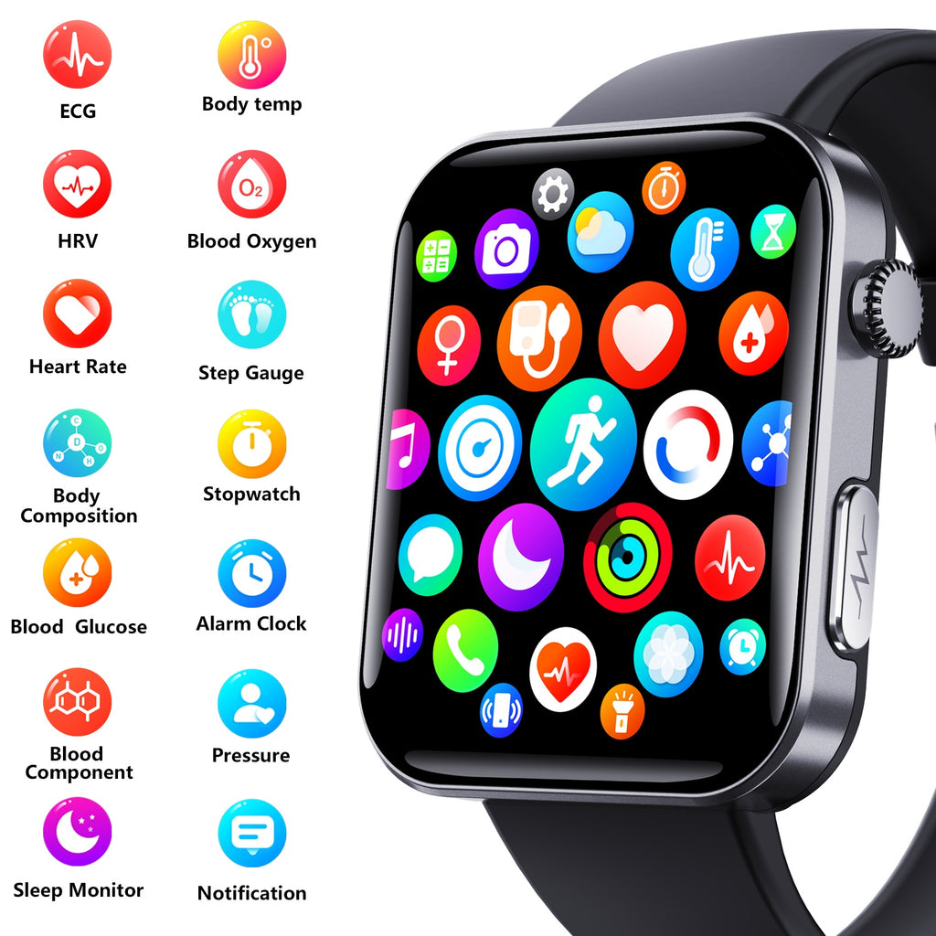 2025 Smart Watch Health Tracker 2.1in Fitness Tracker