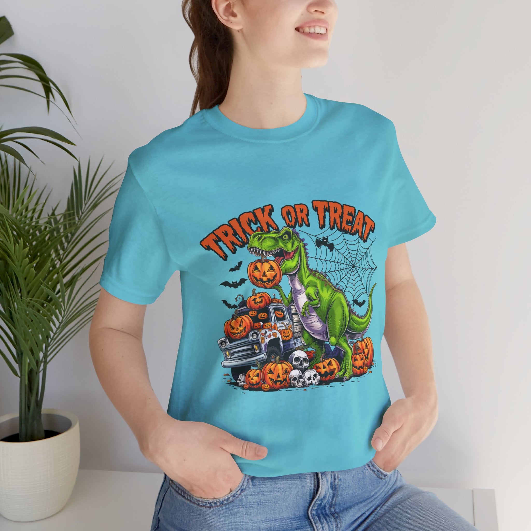Halloween Dinosaur Trick or Treat T-Shirt, Cute Tee for Kids, Spooky Halloween Apparel, Trick or Treat Shirt, Shirt for Halloween [...]