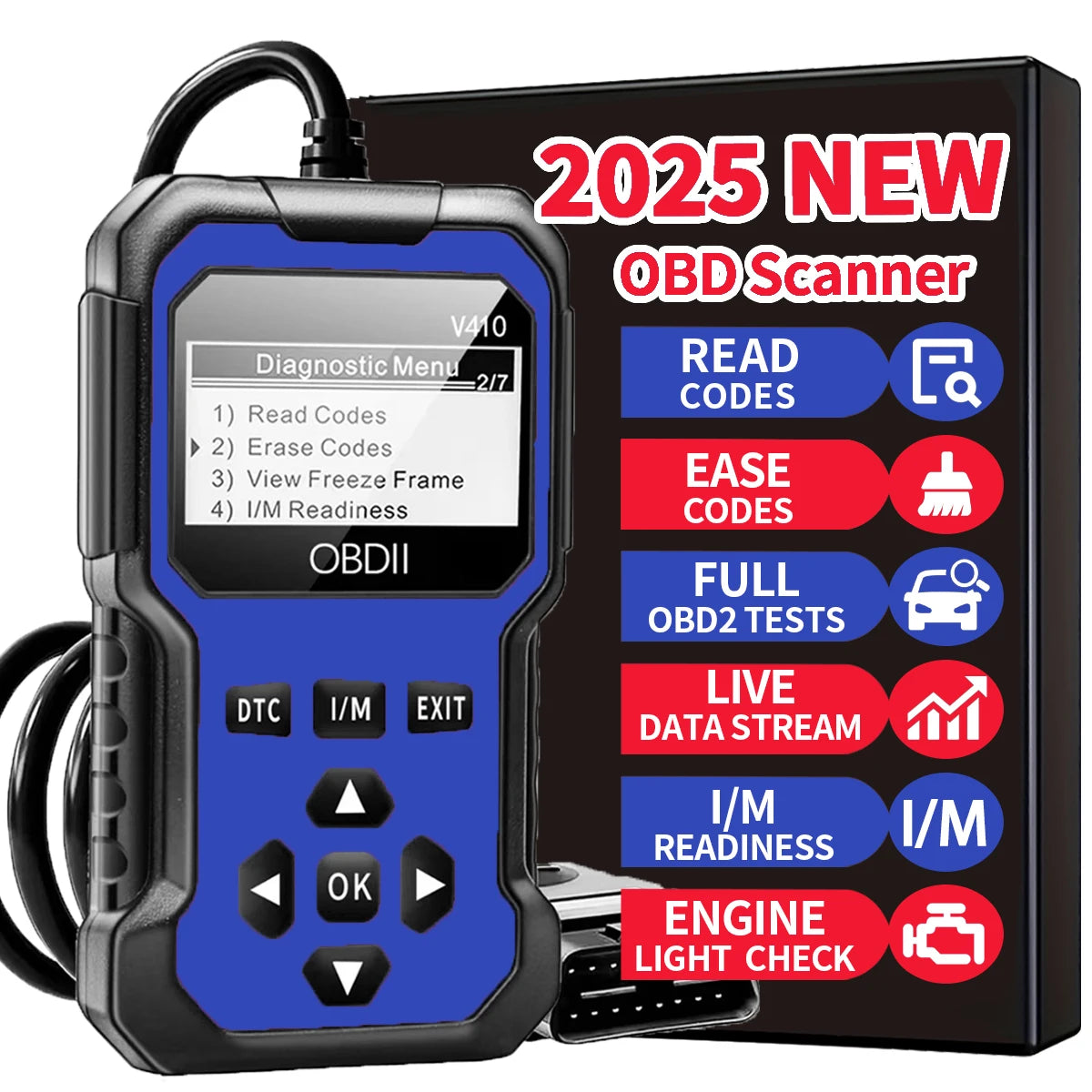 Car Obd2 scanner diagnostic tool code reader engine malfunction can diagnose all Obd II car scanning tools in the 1996 agreement